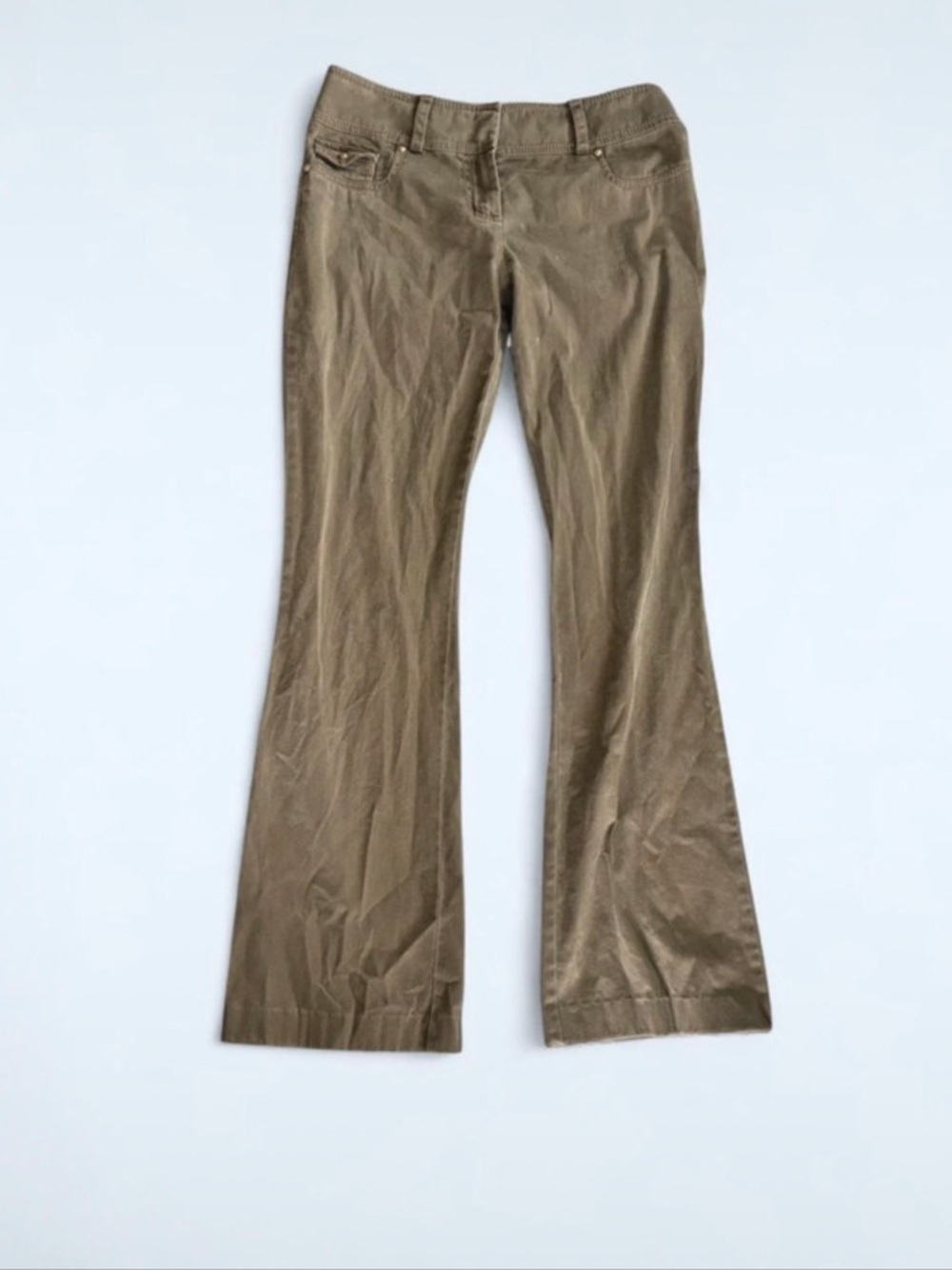 Vintage Y2K Cache Khaki-Tone Flared Pants